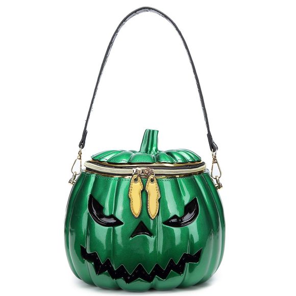 Pumpkin Shaped Crossbody Shoulder Bag Unique Weird Pvc Handbag Novelty T_T - Picture 1 of 9